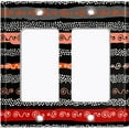 thumbnail image 6 of Metal Light Switch Plate Cover Colorful Safari African Tribal Art Pattern SFR019, 6 of 13