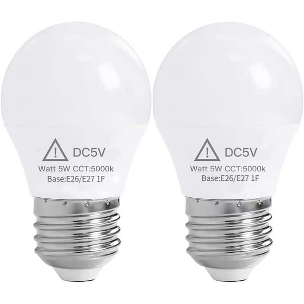 koper mini inzet LED Light Bulbs 5V 5W , E26 LED Bulbs 2700K 400 LM Warm White LED Light  Bulbs for Low-Voltage Lamps, Energy Saving Appliance Bulbs(2Pack) -  Walmart.com