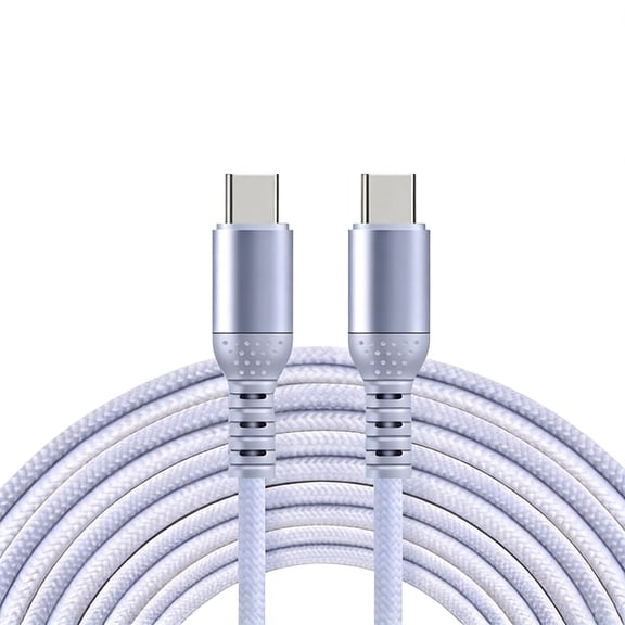 USB C to USB C Cable, 2Pack 100W 10ft USB C Charger Cable Fast Charging for Android/Phone/Pad, Type C to Type C Charger Braided USB Cable Compatible with Phone 16/15 Pro Plus Max Purple