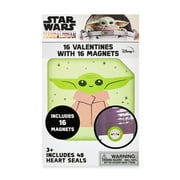 Way To Celebrate Star Wars Mandalorian Valentine's Day Cards, Large Size Kiddie Cards, Magnet, 16 Count, Multi-Color