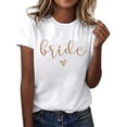 thumbnail image 1 of Fgnfyis Mode Femme pour Hauts Décontractés Manches Courtes Col Rond T-Shirt Imprimé Ample Hauts Femme Blanc TTG, 1 of 4