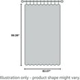 thumbnail image 2 of Floral 100% Blackout Curtains 84 Inches Long 2 Panels - Grey White Flower Pattern Grommet Drapes, Thermal Insulated Soundproof Light Blocking Energy Saving Window Treatments for Bedroom, 2 of 5