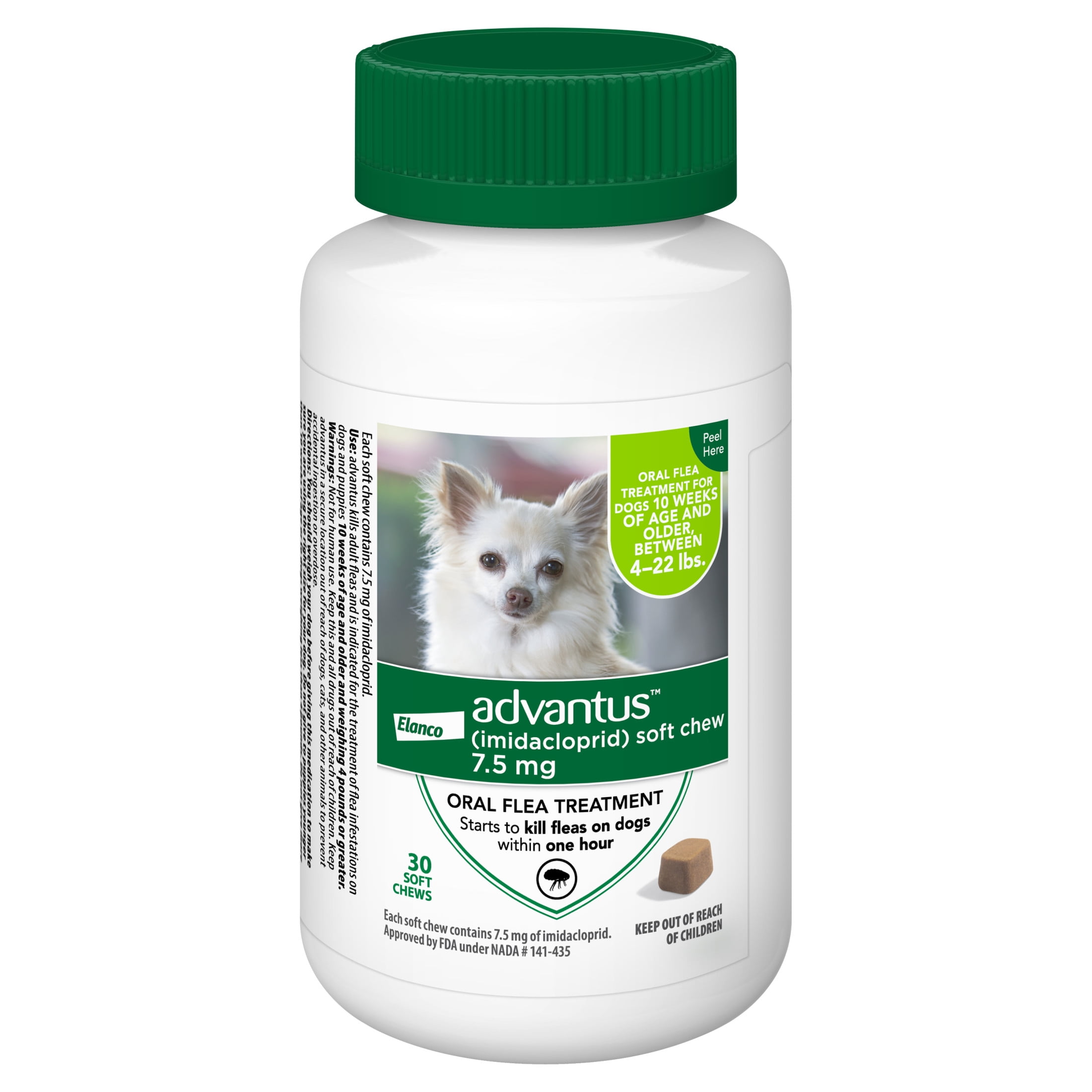 (2 pack) Advantus Chewable Flea Treatment for Dogs 4 - 22 lbs. | 30 Soft Chews