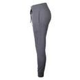 thumbnail image 4 of DailyWear Womens Juniors Lightweight Soft Cotton Jogger Pants Charcoal, Large, 4 of 4
