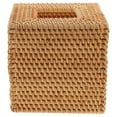 thumbnail image 1 of GOOHOCHY Cubierta de caja de pañuelos de ratán, soporte para pañuelos tejido de ratán cuadrado, 1 of 7