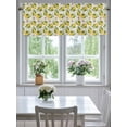 thumbnail image 4 of Curtain Valance for Windows,Summer Lemon Leaf Seamless Kitchen Valances Rod Pocket Short Curtains,Country Flower Retro Linen Window Treatment Panel for Bedroom Bathroom 54"x18", 4 of 7