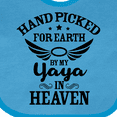 thumbnail image 4 of Inktastic Handpicked for Earth by My Yaya in Heaven with Angel Wings Boys or Girls Baby Bib, 4 of 4