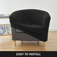 thumbnail image 7 of LKJYER Stretch Tub Chair Covers, 1-Piece Club Chair Slipcover Soft Jacquard Barrel Chair Cover Armchair Slipcovers Furniture Protector for Living Room, 7 of 7