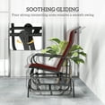 thumbnail image 4 of Outsunny Chaise Berçante Extérieure en Maille pour Porche, Jardin, Patio, Noir/rouge Vin, 4 of 10