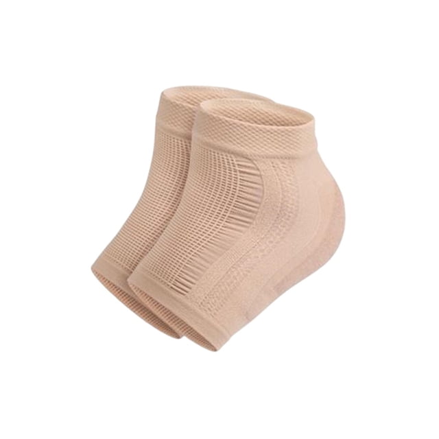 Adultos Hidratante Calcetines de talón Almohadillas de protección de absorción de sudor Cómodo Elástico Lavable 2 piezas para pies duros y ásperos Color de piel Fernando Calcetines talón hidratantes