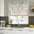 thumbnail image 4 of Green Leaves Curtain Valances for Windows, Kitchen Valance Window Treatments Panel 2 Pack, Spring Pastoral Farmhouse Vines Plants Rod Pocket Short Curtains for Bathroom Bedroom 42 x 12 Inch, 4 of 8