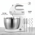 thumbnail image 4 of Max Life 3.2 Quarts Stand Mixer - 5-Speed Electric Powerful Stand Mixer, White, with Stainless Steel Bowl, Dough Hooks, Beaters,, 4 of 9