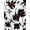 BLACK/RED/WHITE, variant on Midnight Bloom Polyester Fabric Floral Pattern Sewing Quilting Craft Bold Print (BLACK/BLUE/WHITE, HalfaYard)