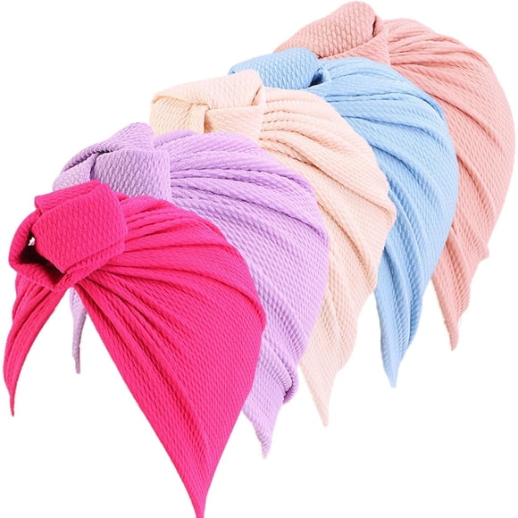 Qhome Girls Cotton Beanie Flower Slouch Cap Hospital Hat Kids Headwarp Turban Hair Accessories