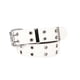 thumbnail image 5 of Cinturón de mujer Qarigey PU cuero nuevo estilo Punk doble agujero hebilla para Jeans Metal Blanco 2piezas, 5 of 6