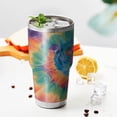 thumbnail image 3 of 30oz Colorful Rainbow Tie Dye Spiral Pattern Tumblers Stainless Steel Tumbler with Lid and Straw,Vacuum Insulated Double Wall Travel Tumbler Cups Mug with Cleaning Brush for Coffee,Tea, 3 of 7