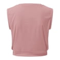 thumbnail image 5 of 2pack Women Casual Crew Neck Turtle Neck T Shirts for Women Solid Color Loose Fit Crop Tank Top Summer Workout Yoga Sports Sleeveless Crewneck T Shirt Vest Sleeveless Crop Top for Women, 5 of 5