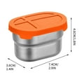 thumbnail image 3 of YIKA Tupperware Container 304 Stainless Steel Crispers Bento For Dipping Dishs Kitchen Storage Orange, 3 of 5