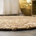thumbnail image 6 of JONATHAN Y ANSA 8' Round Area Rug, Eden Jute Hippie Circle - Natural, RNF102A-8R, 6 of 8