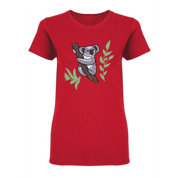 Koala On A Branch Design T-Shirt Women -Image by Shutterstock, Female Small