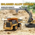 thumbnail image 3 of Excavadora RC con volquete, vehículo de ingeniería con control remoto de 2,4 G, camión sobre orugas, excavadora, juguetes para niños, regalos de Navidad, 3 of 5
