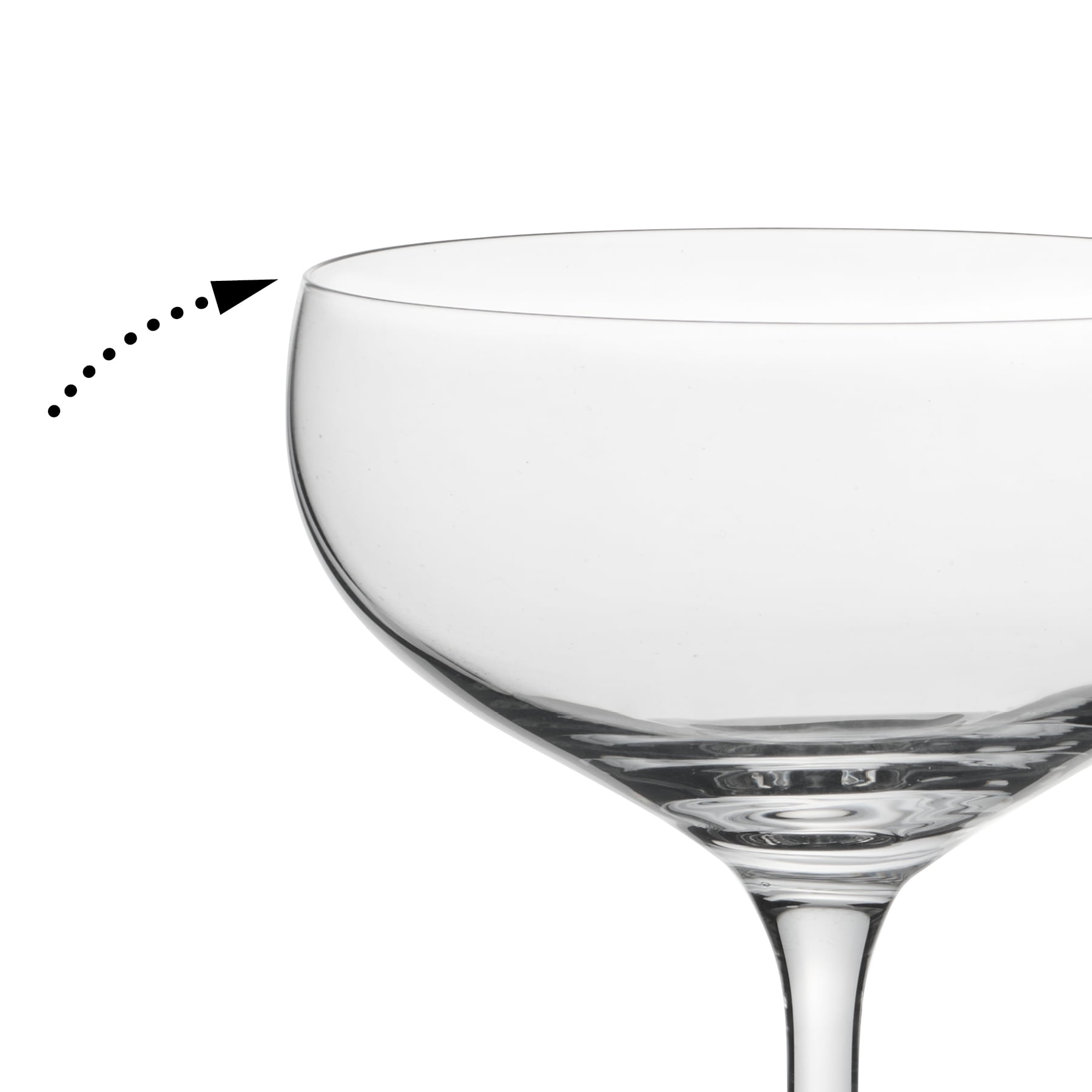 Trudeau Quartz Coupe Champagne Glasses, Set of 2 – 6 oz / 180 ml, Lead-Free Crystalline, Glassware, Quartz Coupe glass