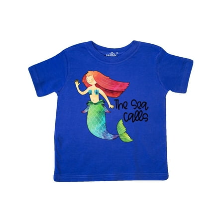 

Inktastic The Sea Calls Mermaid with Red Hair Gift Toddler Boy or Toddler Girl T-Shirt