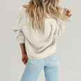thumbnail image 4 of YDDIAN Women's Cardigan Sweater 100% Cotton Button-Down Long Sleeve Oversized Knit Cardigans White L, 4 of 7