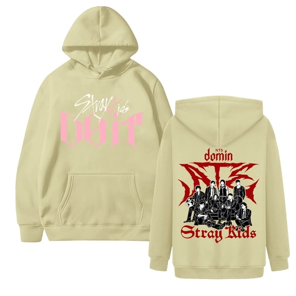 Stray Kids Hoodie Stray Kids Sweatshirt – SKZ Hoodie, Straykids Hoodie Ugly Christmas Group Print Pullover for Women & Men 08-Yellow M