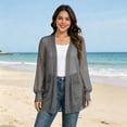 thumbnail image 3 of Posijego Women's Chiffon Cardigans See Through Long Sleeve Open Front Cardigan Lightweight Summer Cardigans with Pockets, 3 of 6