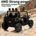 thumbnail image 3 of LUIBAS 24V 4WD Kids Ride on UTV Off-Road Ride on Truck Buggy Car Battery Powered Electric Vehicle 4 Wheeler with Remote Control, Music, LED Lights, Bluetooth, Storage Trunk, for Girls Boys, Black, 3 of 7