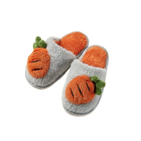 

Tenmix Boys Plush Clog Slipper Fluffy Fuzzy Slippers Slip On Warm Shoes Fleece House Shoe Bedroom Casual Cozy Gray 9.5-10