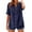 40# Navy, variant on Linen Shirts for Women Plus Size 3/4 Sleeve Button Down Blouses 2026 Summer Casual Loose Comfy Cotton Gauze Tops Navy S