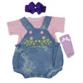 thumbnail image 1 of pantalones de de muñecas,ropa de muñeca de niña,trajes de muñeca,ropa de muñecas recién nacidas,accesorios para muñecas bebes Hugo pantalones de tirantes con top de muñecas, 1 of 7