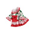 thumbnail image 3 of FOCUSNORM Robe Superposée pour Filles, une-Pièce à Manches Longues à Col Rond avec Imprimé du Père Noël, 3 of 8