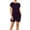 Purple, variant on Baqcunre Jumpsuits for Women Women's Summer Casual Round Neck Short Sleeved High Waisted Drawstring Tie Up Jumpsuit Shorts Jumpsuits for Women Dressy One Piece Jumpsuits for Women