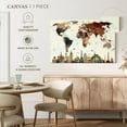 thumbnail image 5 of Elephant Stock Colorful Stains World Map Wall Art - Horizontal Canvas Wall Art - Living Room Wall Decor - Map Canvas - Red And White Decor - 36" x 24", 5 of 8