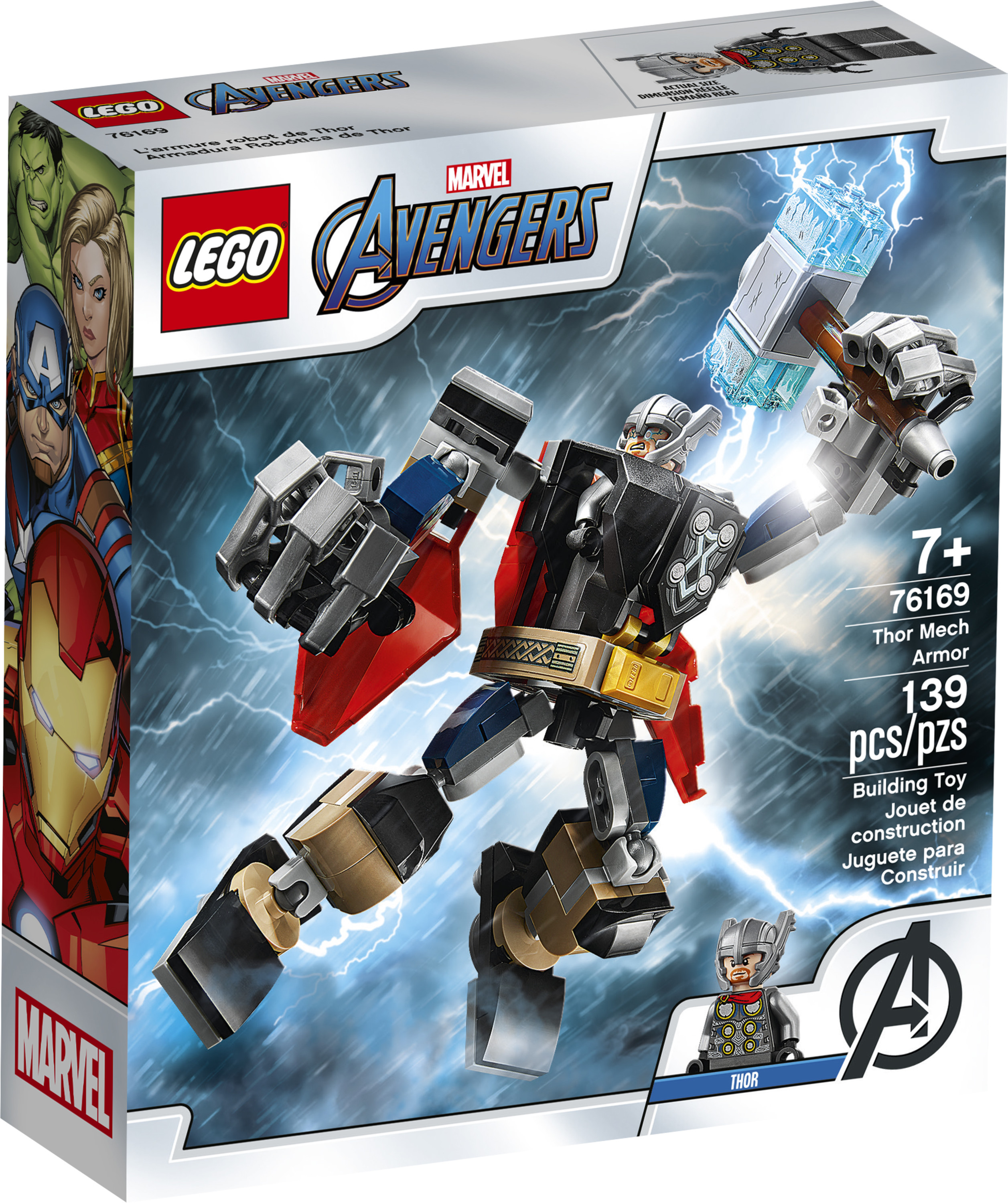 LEGO Marvel Avengers Classic Thor Mech Armor 76169 Cool Thor Hammer Playset (139 Pieces) - image 5 of 8