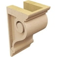 thumbnail image 5 of 4"W x 4"D x 8"H Wide Scroll Rough Cedar Woodgrain TimberThane Corbel, Primed Tan, 5 of 6