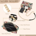 thumbnail image 3 of FORMRS Women Crossbody Purse with Chain Strap Vegan Leather Shoulder Handbag, Colorful Flowers, 3 of 7