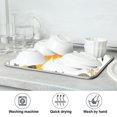 thumbnail image 7 of Yayeee Dish Drying Mat for Kitchen Counter 18"x24" Microfiber Absorbent Pad, White Watercolor Sunflowers, 7 of 7