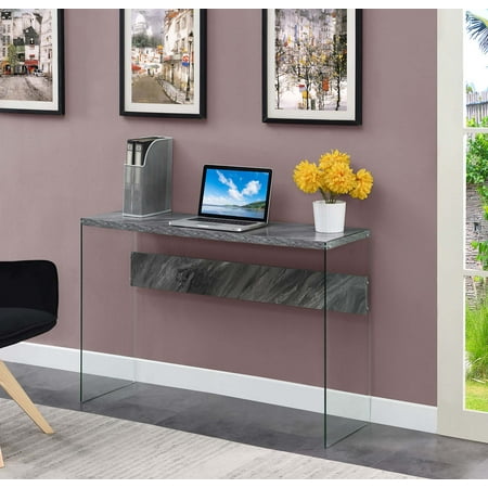 Convenience Concepts Soho Console Table  Gray Marble