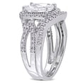 thumbnail image 3 of Everly Women's Created Sapphire 10k White Gold Bridal Set, 3 of 8