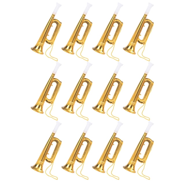 DECORNIJIA 12 Pcs Instruments de Musique pour Enfants ABS Culture Musicale Dorée pour Festivals d'Enfants