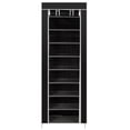 thumbnail image 2 of Ktaxon 10 Tiers Shoe Rack with Dustproof Cover Closet, Shoe Storage Cabinet Organizer Black, 2 of 9