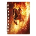 thumbnail image 2 of WOBOGO Fiery Warrior Horse Notebook College Horizontal Grid Paper Ink Spill Resistant Water Resistant Cover 8.3x5.7x0.4in, 2 of 8