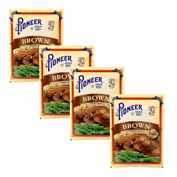 ( 4 Pack ) Pioneer Brown Gravy Mix 1.61 Oz. Packet