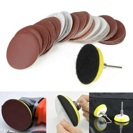 

60pcs Sandpaper Discs+1pcs 50mm 1/4 Sanding Sander Backing Pad+1pcs Mandrel