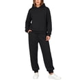 thumbnail image 3 of Jsaierl 2 Piece Sweatsuit Outfits for Women Winter Fleece Lined Warm Long Sleeve Hoodies Sweatshirt Casual Sweatpants Tracksuit Lounge Set, 3 of 10