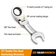thumbnail image 2 of Juego de llaves GEARWRENCH, 10 piezas, 12 unidades Combinación métrica de trinquete con cabeza rechoncha, 2 of 9